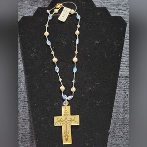 Gold Cross Pendant Necklace